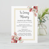 Einladungen für den Gedächtnisdienst | Aquarellmüc (Stehend Vorderseite)