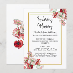 Einladungen für den Gedächtnisdienst   Aquarellmüc