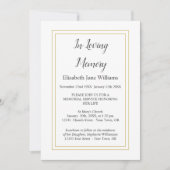 Einladungen für den Gedächtnisdienst | Einfaches E (Vorderseite)