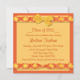 Einladungen für den gelborangen Hibiskus