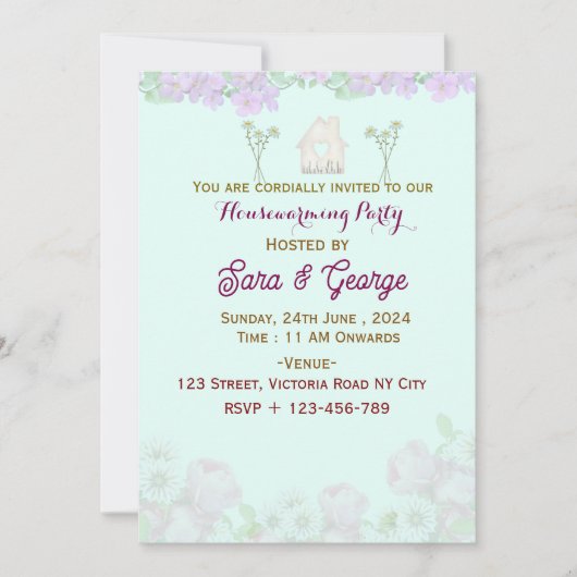 Einladungen für den Haushalt (Vorderseite)