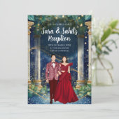 Einladungen für den indischen Empfang Sangeet (Stehend Vorderseite)