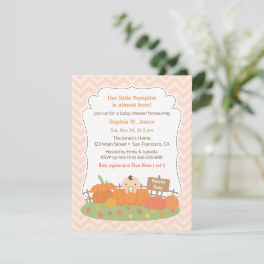 Einladungen für den Kleinkindduschen (Stehend Vorderseite)