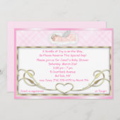 Einladungen für den Pink Sleeping Angel Baby (Vorne/Hinten)