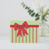 Einladungen für den Red Holiday Bow (Stehend Vorderseite)