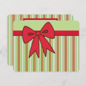 Einladungen für den Red Holiday Bow (Vorne/Hinten)