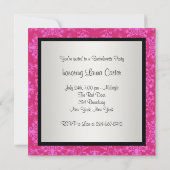 Einladungen für den Schwarz-Rosa-Junggeselinnen-Ab (Rückseite)