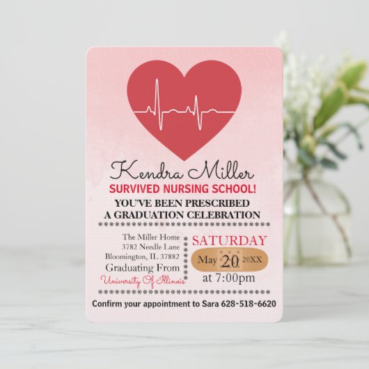 Einladungen für die Akademie der Krankenpflege (Stehend Vorderseite)