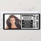 Einladungen für die Black Foto Graduation Party (Vorderseite)