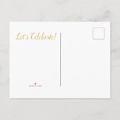 Einladungen für die blaue Gold-Graduierung von Sch (Rückseite)