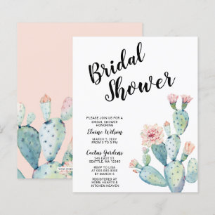 Einladungen für die Bridal Dusche Kakteen Budget B