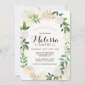 Einladungen für die Dusche aus Gold und Champagner (Vorderseite)