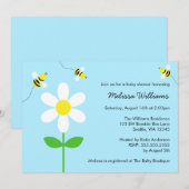 Einladungen für die Dusche der Hummeln Daisy Baby (Vorne/Hinten)