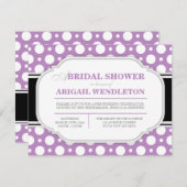 Einladungen für die Dusche "Dot Bridal", grau & Li (Vorne/Hinten)