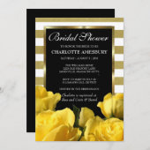 Einladungen für die Dusche von Gelben Rosen (Vorne/Hinten)