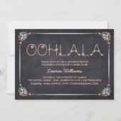 Einladungen für die Dusche von Lingerie Chalkboard (Vorderseite)