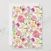 Einladungen für die Dusche von Mädchen (Rückseite)