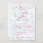 Einladungen für die Dusche von Unicorn Baby (Vorderseite)