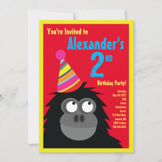 Einladungen für die Geburtstagsparty von Ape Anima