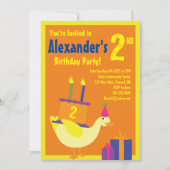 Einladungen für die Geburtstagsparty von Entenkatz (Vorderseite)