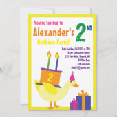 Einladungen für die Geburtstagsparty von Entenkatz (Vorderseite)