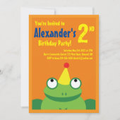 Einladungen für die Geburtstagsparty von Froschtie (Vorderseite)