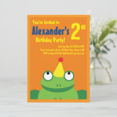 Einladungen für die Geburtstagsparty von Froschtie (Stehend Vorderseite)