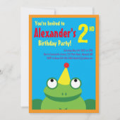 Einladungen für die Geburtstagsparty von Froschtie (Vorderseite)