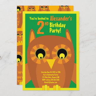 Einladungen für die Geburtstagsparty von Owl Anima