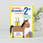 Einladungen für die Geburtstagsparty von Pferdevie (Stehend Vorderseite)