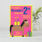 Einladungen für die Geburtstagsparty von Pferdevie (Stehend Vorderseite)