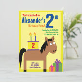 Einladungen für die Geburtstagsparty von Pferdevie (Stehend Vorderseite)