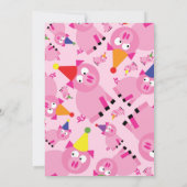 Einladungen für die Geburtstagsparty von Schweinef (Rückseite)