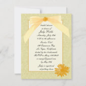 Einladungen für die gelbe Blume Bridal Dusche (Vorderseite)