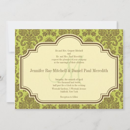 Einladungen für die Hochzeit von Damaskus und Mono (Vorderseite)