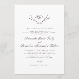 Einladungen für die Hochzeit von EleganForest Mono