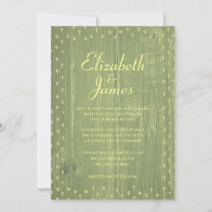 Einladungen für die Hochzeit von Gelb und Grün