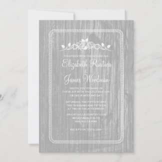 Einladungen für die Hochzeit von Weißem Vintagem B