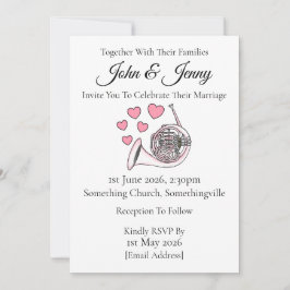 Einladungen für die Hochzeitsfeier am französische