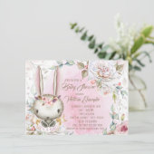 Einladungen für die Kaninchen-Babydusche (Stehend Vorderseite)