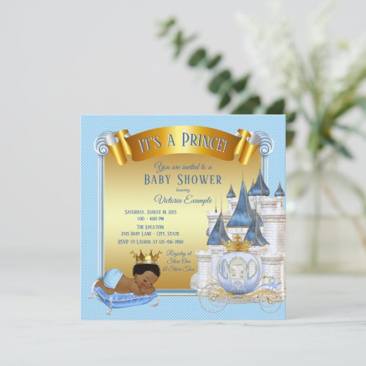 Einladungen für die Kinderdusche von African Ameri (Stehend Vorderseite)