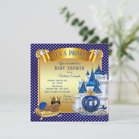 Einladungen für die Kinderdusche von African Ameri (Stehend Vorderseite)