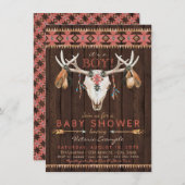 Einladungen für die Kinderdusche von Tribal Skull (Vorne/Hinten)