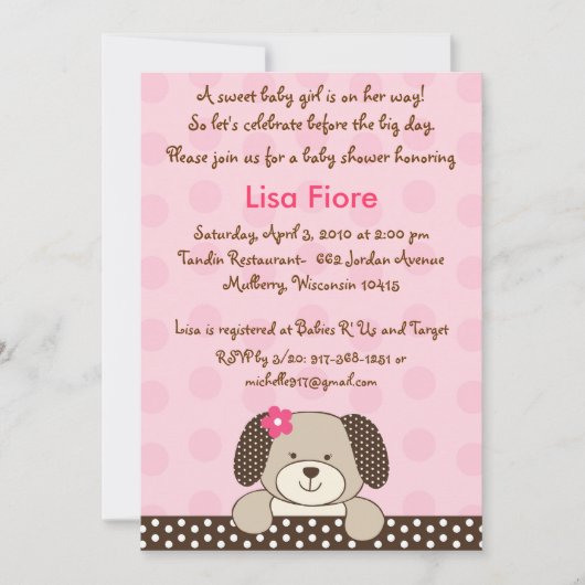 Einladungen für die Kinderschuhdusche (Vorderseite)