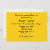 Einladungen für die Krankenschwester Gelbe Polka-P (Rückseite)