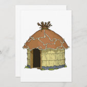 Einladungen für die native Hut-Zuhause (Vorne/Hinten)
