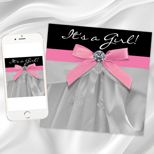 Einladungen für die Pink Black Baby Girl