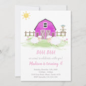 Einladungen für die Pink House Farm (Vorderseite)