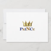 Einladungen für die Royal Prince Babydusche (Rückseite)