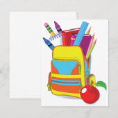 Einladungen für die Schultasche (Vorne/Hinten)